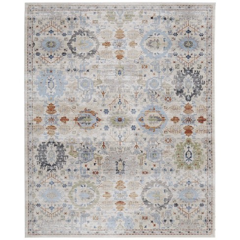 Melrose Traditional Floral & Botanical Tan/Blue/Red Area Rug - image 1 of 4