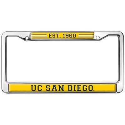 UC San Diego School Logo Full Size Standard License Plate Metal Frame