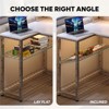 Bestier 71.5" W LED Gaming Desk with Power Outlet, L-Shaped Computer Desk with Monitor Stand - 4 of 4