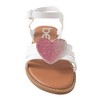 bebe Girls' Sandals - Kids' Open Toe Summer Shoes, Perfect Flat Sandals for Girls with Rhinestone (Little Girl/Big Girl) - 4 of 4