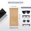 Unique Bargains PU Leather Squeeze Top Soft Eyeglass Cases 4 Pcs 3.5" x 7.1" - 2 of 4