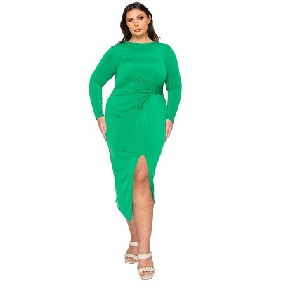 L I V D Women's Estelle Ruched Bodycon Midi Dress