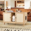 Tangkula 43" Cat Litter Box Enclosure for 2 Cats w/ Double Rooms 2 Sisal Scratching Mats - 3 of 4