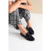 Mona - Black Soft Leather Tassel Loafers (Women) | Forever & Always Shoes - 2 of 4
