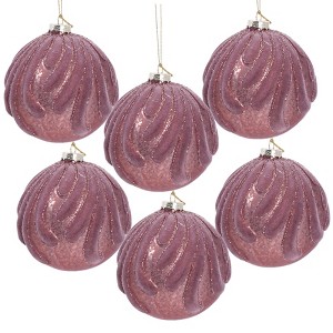 Dexmalle Set of 6 Glass Decorative Hanging Ball Christmas Tree Ornaments - 1 of 4