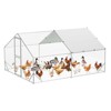Large Metal Chicken Coop for 10-30 Chickens, Wire Mesh Heavy Duty Chicken Run with Waterproof Cover Walk-in Poultry Cage - 2 of 4