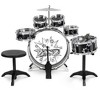 Best Choice Products 11-Piece Kids Starter Drum Set w/ Bass Drum, Tom Drums, Snare, Cymbal, Stool, Drumsticks - 3 of 4