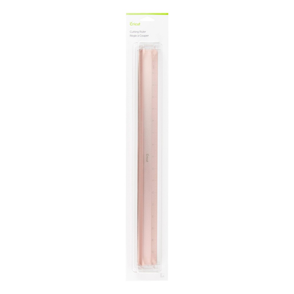Cricut 3 x 18 Metal Cutting Ruler - Rose: Craft Tool with Rubber Feet, Manual Use, Pink Stationery Accessory