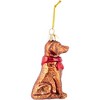 Kurt Adler Noble Gems Glass Ornament for Christmas Tree, Brown Lab Retriever - 2 of 4