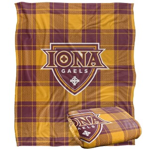 Iona University Campus Plaid Spirit Silky Touch Super Soft Throw Blanket 50x60 - 1 of 4
