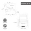 SKRAN 360° Swivel Single Sofa Accent Chair, Tufted Lounge Reading Chair With Solid Wood Armrests For Bedroom Living Room Office - 4 of 4