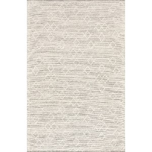 Nuloom Lucile Moroccan 5x8 Wool Indoor Area Rug for Living Room Bedroom Dining Room Kitchen, Dark Grey/Ivory - 1 of 4