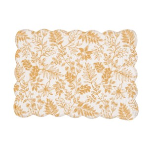 C&F Home Everview Gold 100% Cotton Set of 6 Cloth Placemats 13" x 19" - 1 of 1