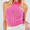 Women's Cross Neck Knit Tank - day + moon - 2 of 3