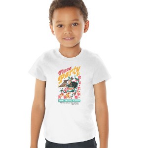 Toddler Boys' Teenage Mutant Ninja Turtles: Mutant Mayhem Mikey Pizza Party T-Shirt - 1 of 4
