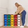 ECR4Kids Streamline 25 Cubby Tray Cabinet with 25 Scoop Front Storage Bins, 5x5, Natural - 4 of 4