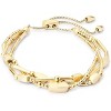 Chantal Beaded Stretch Bracelet, Gold Tone Elastic Bead Jewelry for Women - 2 of 4