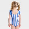 Toddler Girls' Bluey 4th of July Ruffle One Piece Swimsuit - Red/White/Blue - 2 of 3