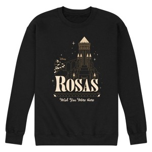 Men's - Disney - Rosas Wish You Were Here Graphic Fleece Sweatshirt - 1 of 4