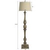 Decor Therapy 61" Crossmill Resin Baluster Distressed Floor Lamp Gray - image 4 of 4