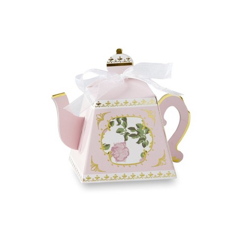 Pink Tea Time Whimsy Teapot Favor Box (Set of 24)