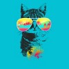 Men's Design By Humans Cat Breeze By Artemple T-Shirt - 2 of 3