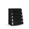 HomeStock Scottsdale 5 Drawer Chest, Black Wood Grain - 4 of 4