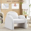 Acekool Cloud-Loft Armchair - Plush Boucle Accent Chair for Living Room & Bedroom, Compact Modern Design, White - 3 of 4