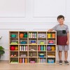 ECR4Kids Streamline 25 Cubby Tray Storage Cabinet, 5x5, Natural - 4 of 4