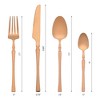 REGALWOVEN Stainless Steel Mirror Polished Flatware Set 4 Pcs 1 Set - 2 of 4