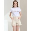 INSPIRE CHIC Women's High Waist Button Closure Shorts with Pockets - 3 of 4