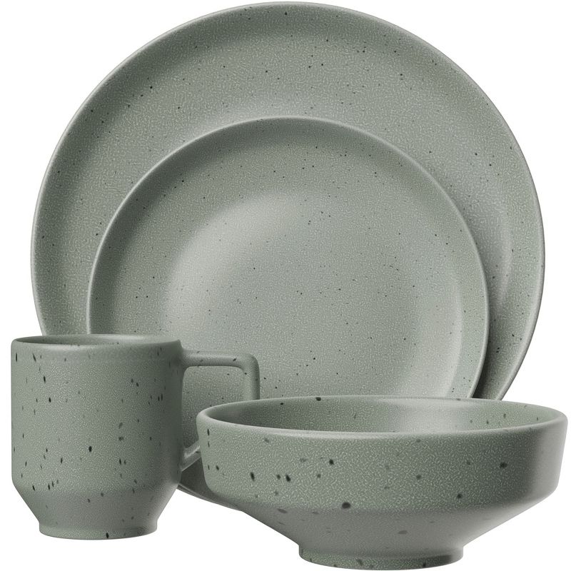 American Atelier Reactive Glazed 4-Piece Stoneware Place Setting , Coffee Mug, Bowl, Plate Set, Microwave, Dishwasher Safe, Service for 1, 1 of 8