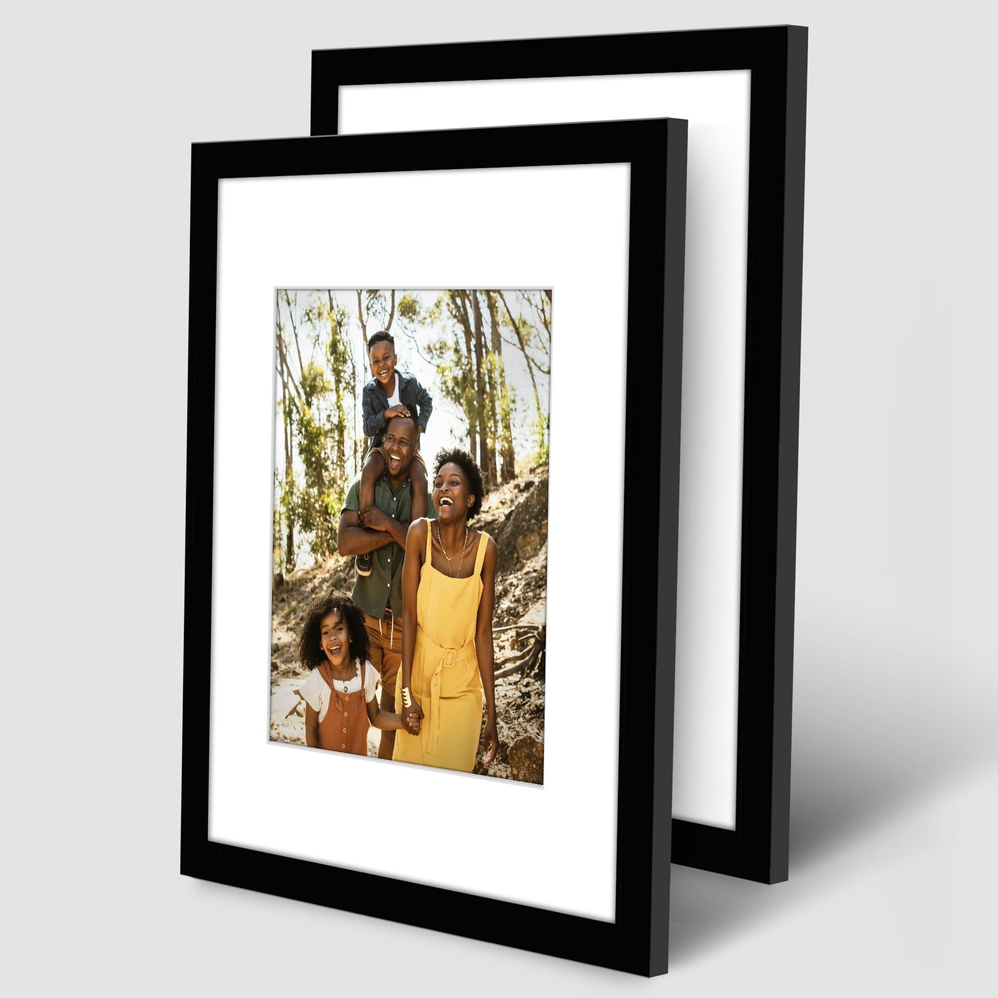 2 Pack of Picture Frames with Mat - Plexiglass Cover