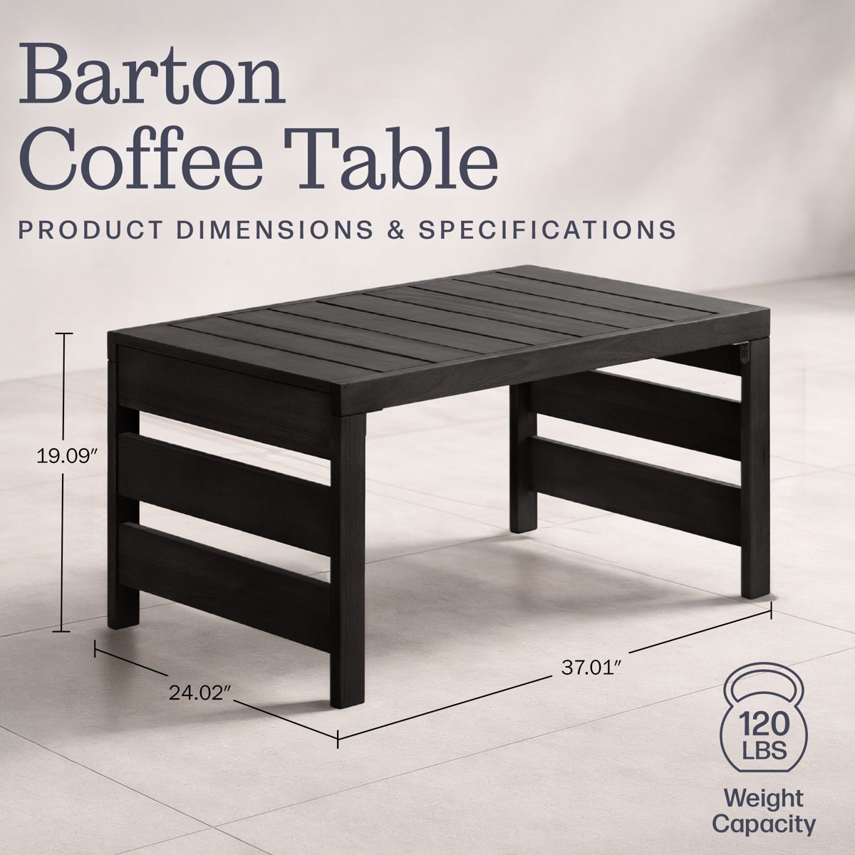 Alaterre Furniture Outdoor Coffee Table - thumbnail 3