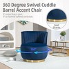 Kumasinova 360° Swivel Cuddle Barrel Chair, Velvet Fabric Accent Chair, Round Sofa Chair, Comfy Armchair for Living Room, Bedroom, Nursery, Office - 2 of 4