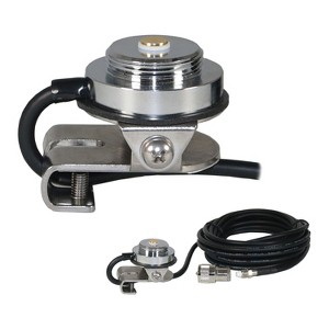 Browning® Adjustable Trunk Mount with Preinstalled UHF PL-259 Connector with FME-Female Attached, Fits up to 3/8-In. Surface in Silver - 1 of 4