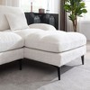 113''W Elegant U-Shaped Chenille Upholstered Sectional Sofa, 4-Seat Large Couch with 2 Chaises -Morden Fort - 3 of 4