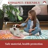 Modern Tropical Leaf Area Rug Soft Washable Rug Low Pile Non Slip Floor Carpet - 4 of 4
