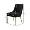 Meridian Furniture,Owen Velvet Dining Chair, Set of 2 - 4 of 4