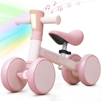 SYNCFUN LED Baby Balance Bike with Music for 1-2 Year Old Boys Girls, Balance Bike with Lights & Sounds, Toddler Balance Bike First Birthday Gifts