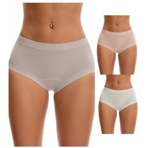 INSPIRE CHIC Women's High Rise Modal Full Coverage Soft Briefs Underwear 3 Packs - 1 of 4