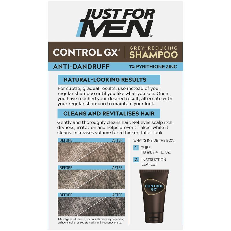 Just For Men Control GX Gray Reducing Anti-Dandruff Shampoo - 4 fl oz, 4 of 10