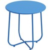 Patio Round Side table, Modern Industrial Style w/Metal Frame - 2 of 4
