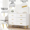 6 Drawer Dresser, Modern Wooden Dresser with Gold Handles and Storage Space, Chest Dresser with Deep Drawers for Bedroom, Living Room - 4 of 4
