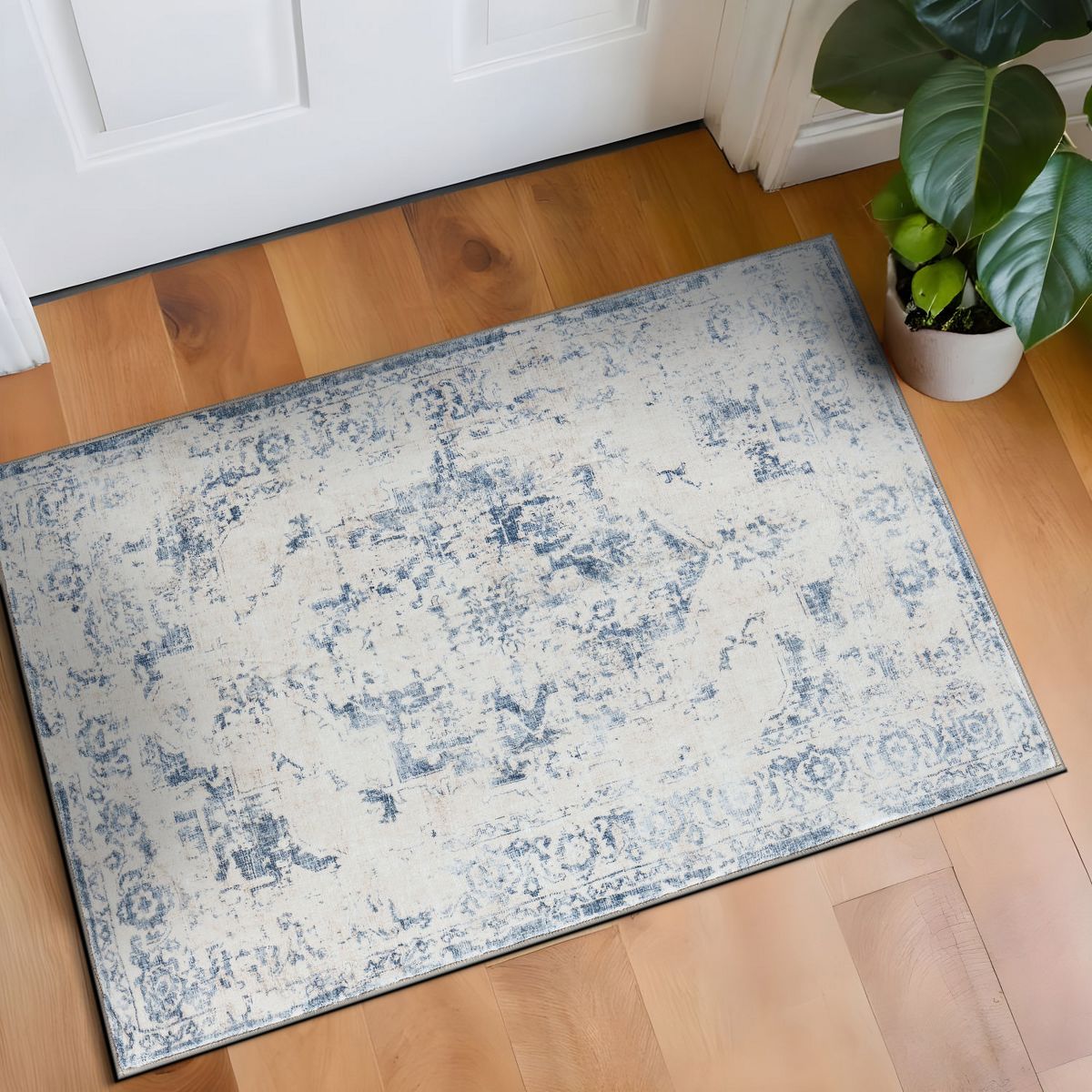 World Rug Gallery Traditional Vintage Distressed Washable Non Slip Area Rug: Stain & Fade-Resistant, Low Pile - thumbnail 8