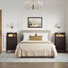 WOWLIVE 3-Drawer Nightstand with Charging Station & LED Lights, Storage End Table, Bedside Table for Bedroom Living Room - 2 of 4