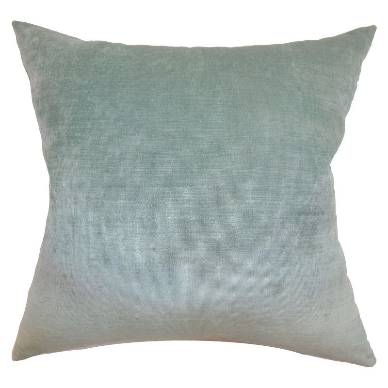 Aqua Velvet Square Throw Pillow (18"x18") - The Pillow Collection, 1 of 5