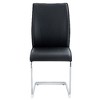 CAVINAS Modern Luxury Simple Arch Chair, PU High Resilience Dining Chair with Crazy Horse Texture and Arched Metal Leg - 3 of 4