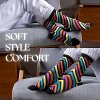Tipi Toe Women's 12 Pairs Socks For Women Crew Lightweight Colorful Ombre Stripes & Ministripes Patterned Crew Socks - 3 of 4