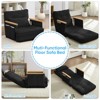 Mjkone Muti-Functional Folding Floor Sofa Bed,3-Seater/2-Seater/1-Seater Lazy Futon Sofa with Pillows,6 Position Adjustable Backrest - 2 of 4